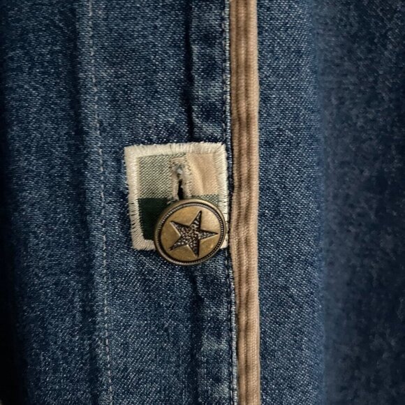 Vtg Teddi Womens Jacket Size M Barn Chore Embroidered Denim Corduroy Lightweight - Picture 5 of 12